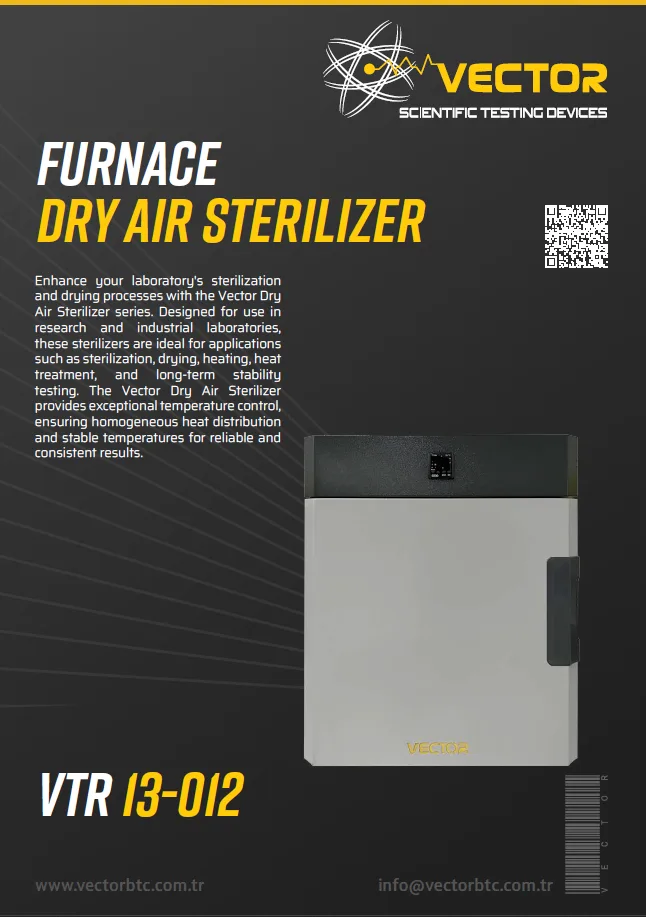 Vector VTR-13-012 dry air steriliser — brochure cover