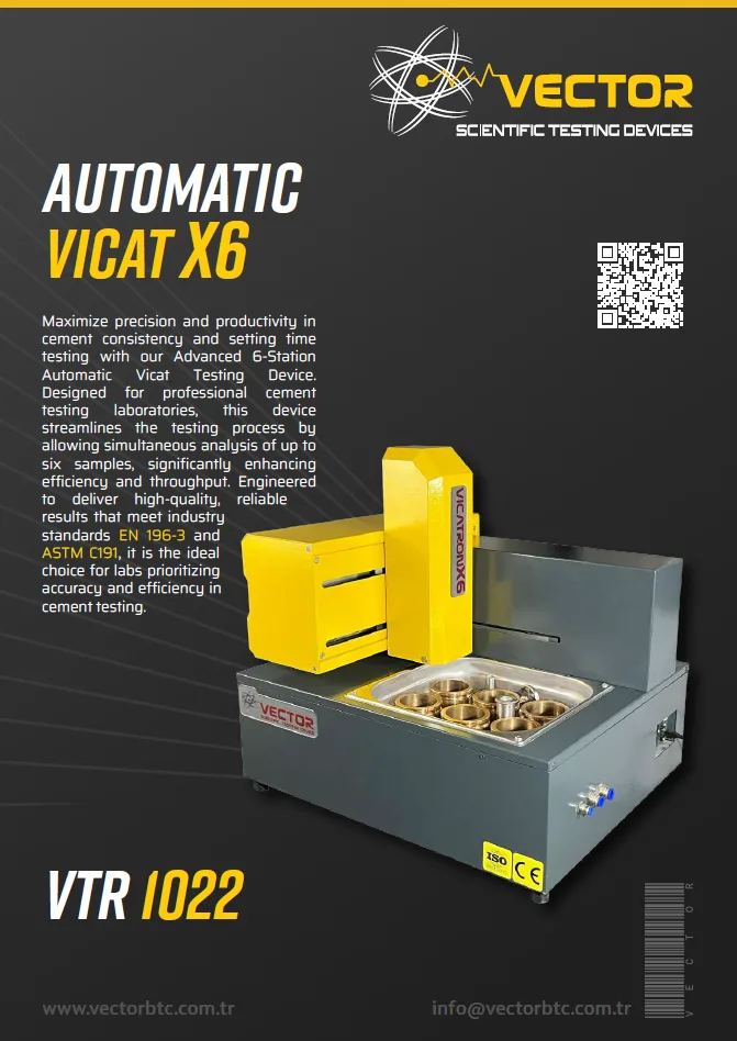 Vector VTR-1022 automatic Vicat X6 — brochure cover