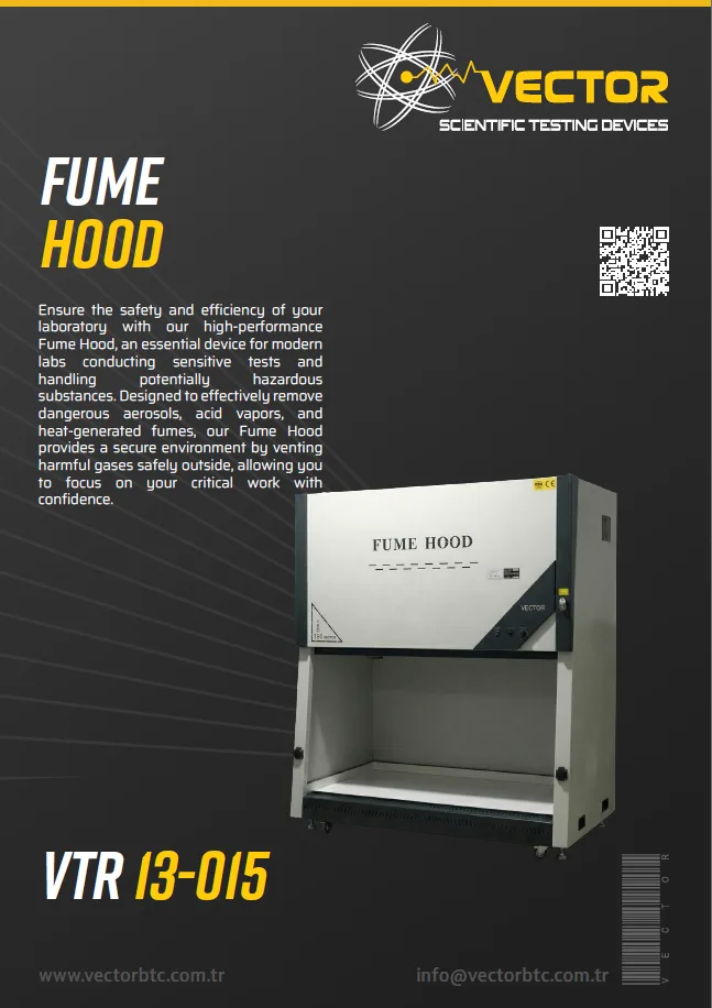 Vector VTR-13-015 fume hood — brochure cover