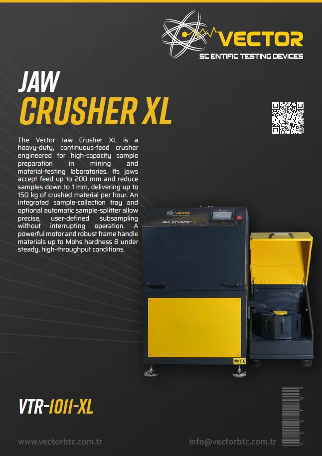 Vector VTR-1011-XL Thor jaw crusher — brochure cover