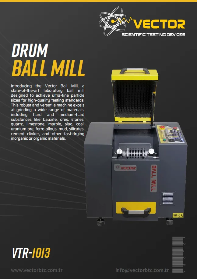 Vector VTR-1013 Hyperion drum ball mill — brochure cover