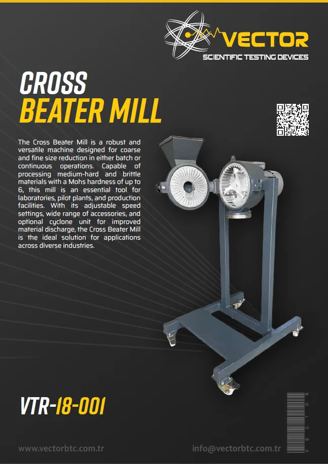 Vector VTR-18-001 cross beater mill — brochure cover