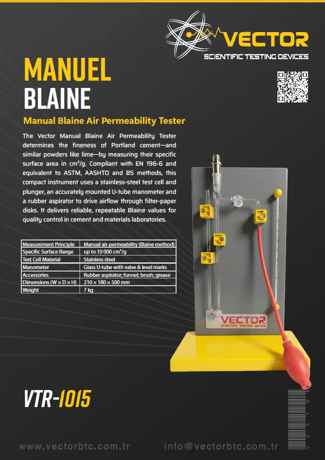 Vector VTR-1015 manual Blaine — brochure cover
