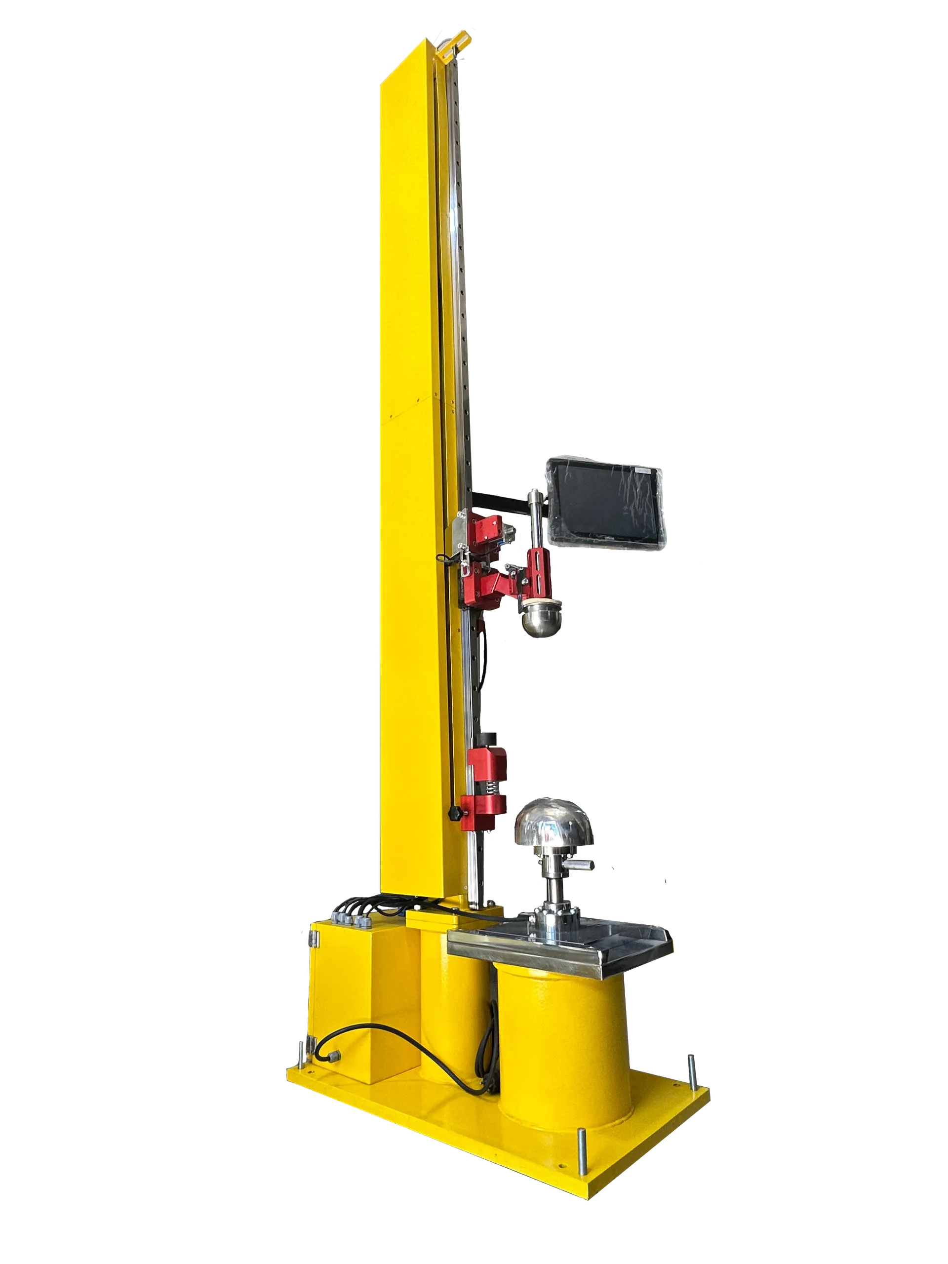 Drop weight impact tower — alternate view