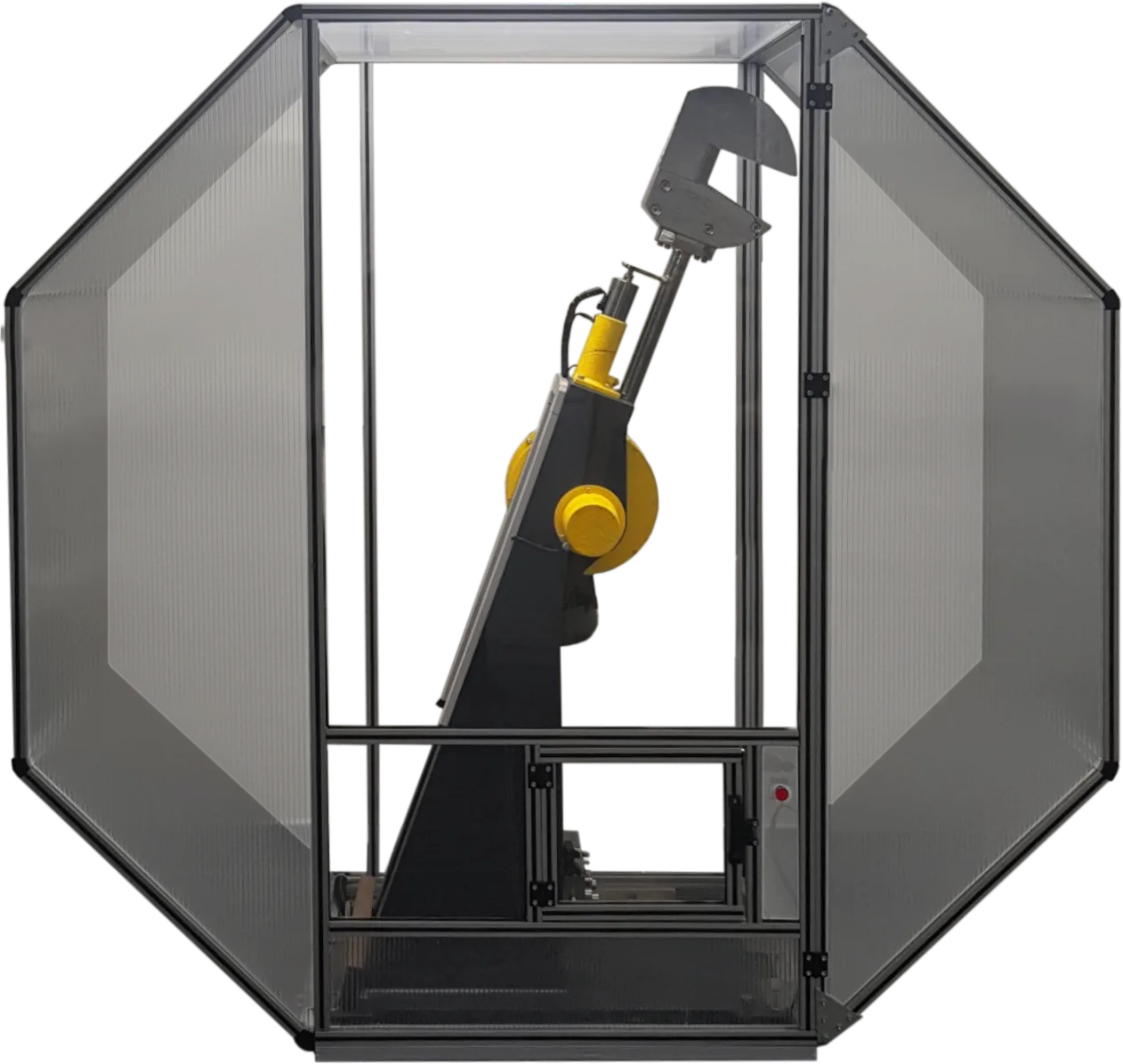 Cabinet-enclosed notched impact tester