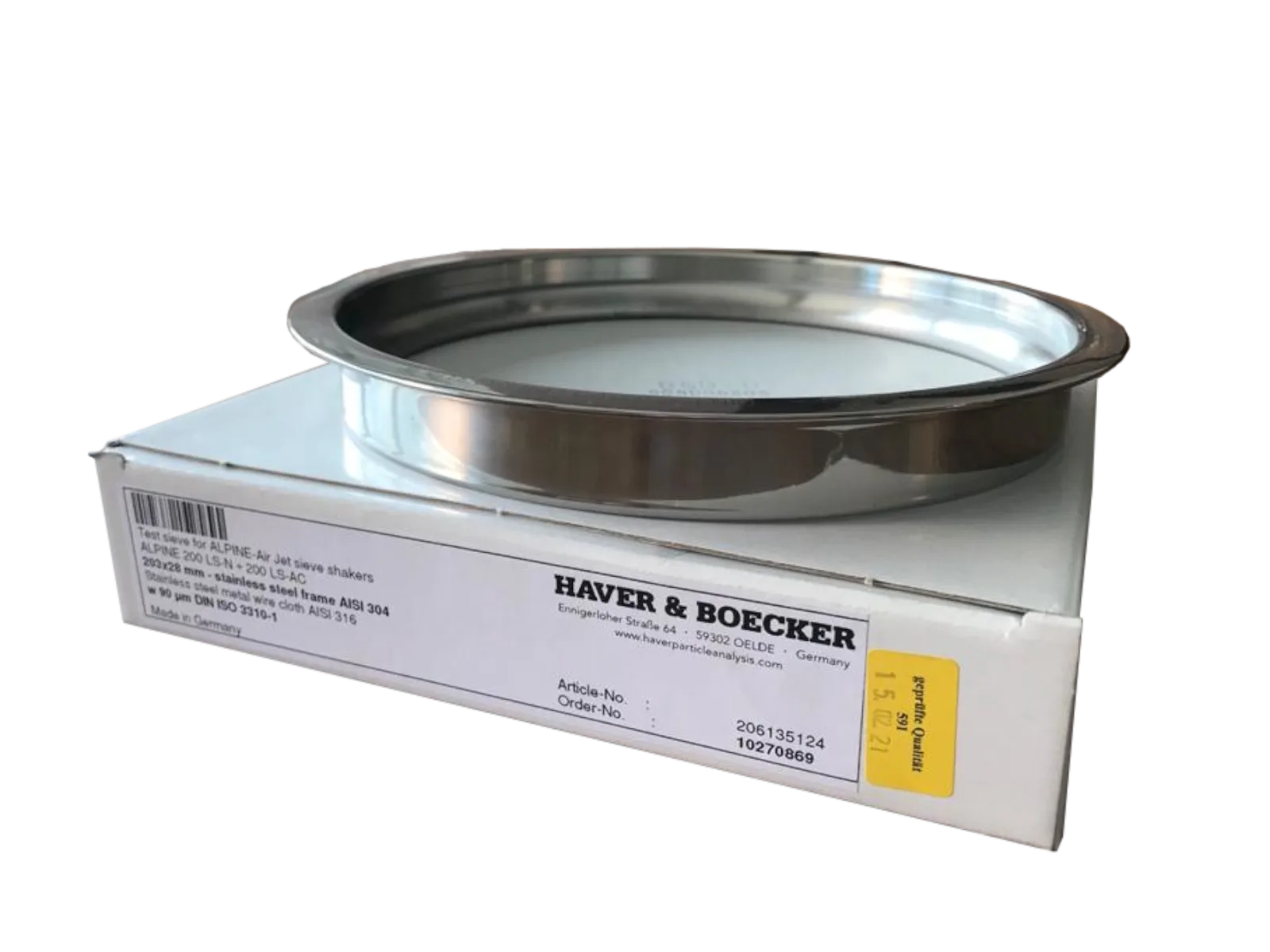Vector woven wire mesh test sieves — stainless steel frame and mesh detail