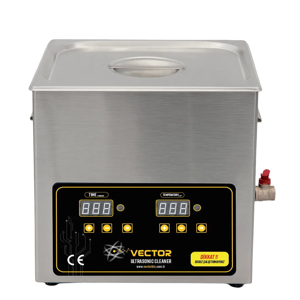 Vector VTR-13-018 ultrasonic water bath — bath interior and sample loading